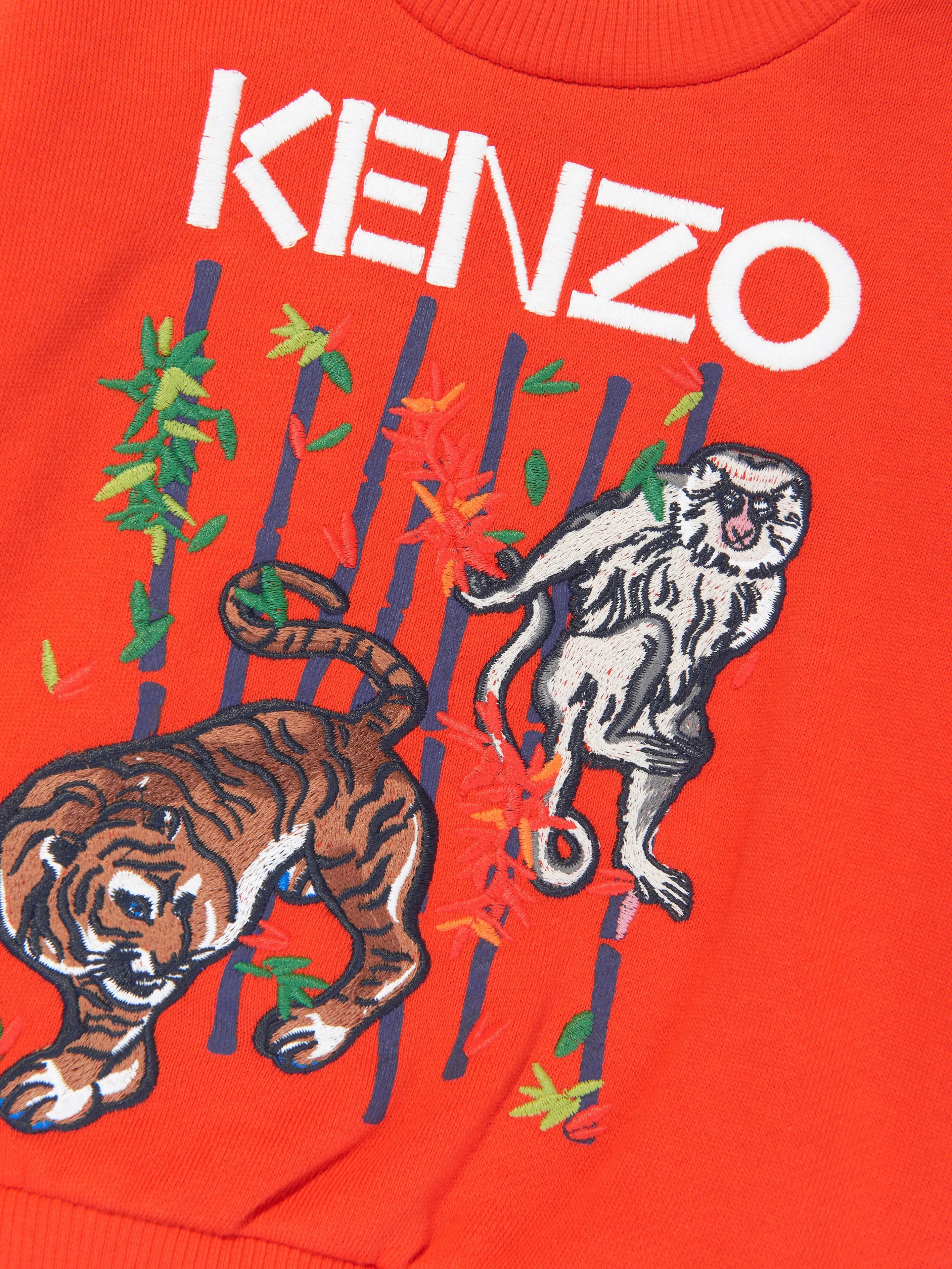 KENZO Baby Boys Bamboo Sweatshirt in Red