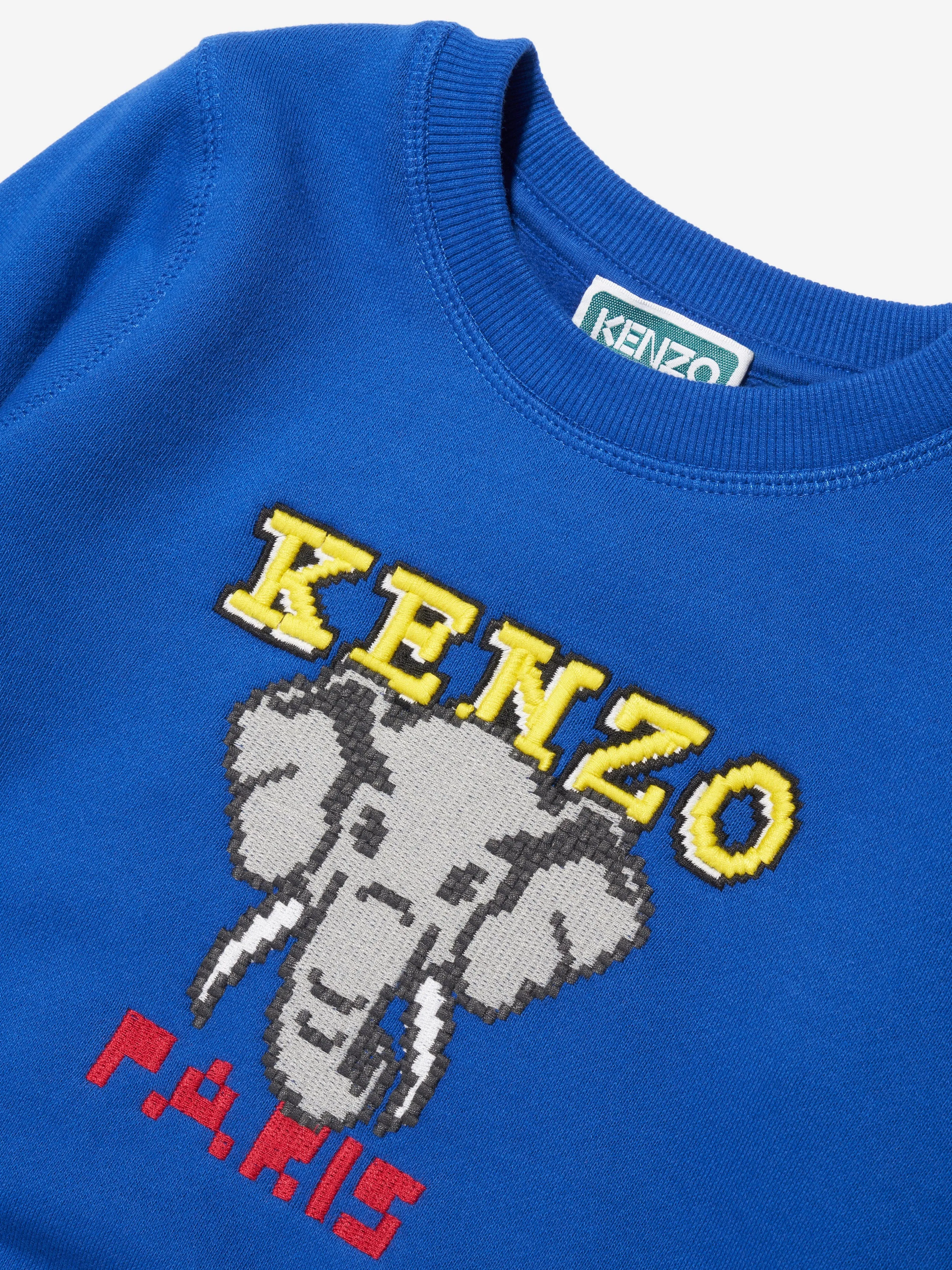 KENZO Boys Jungle Game Sweatshirt in Blue