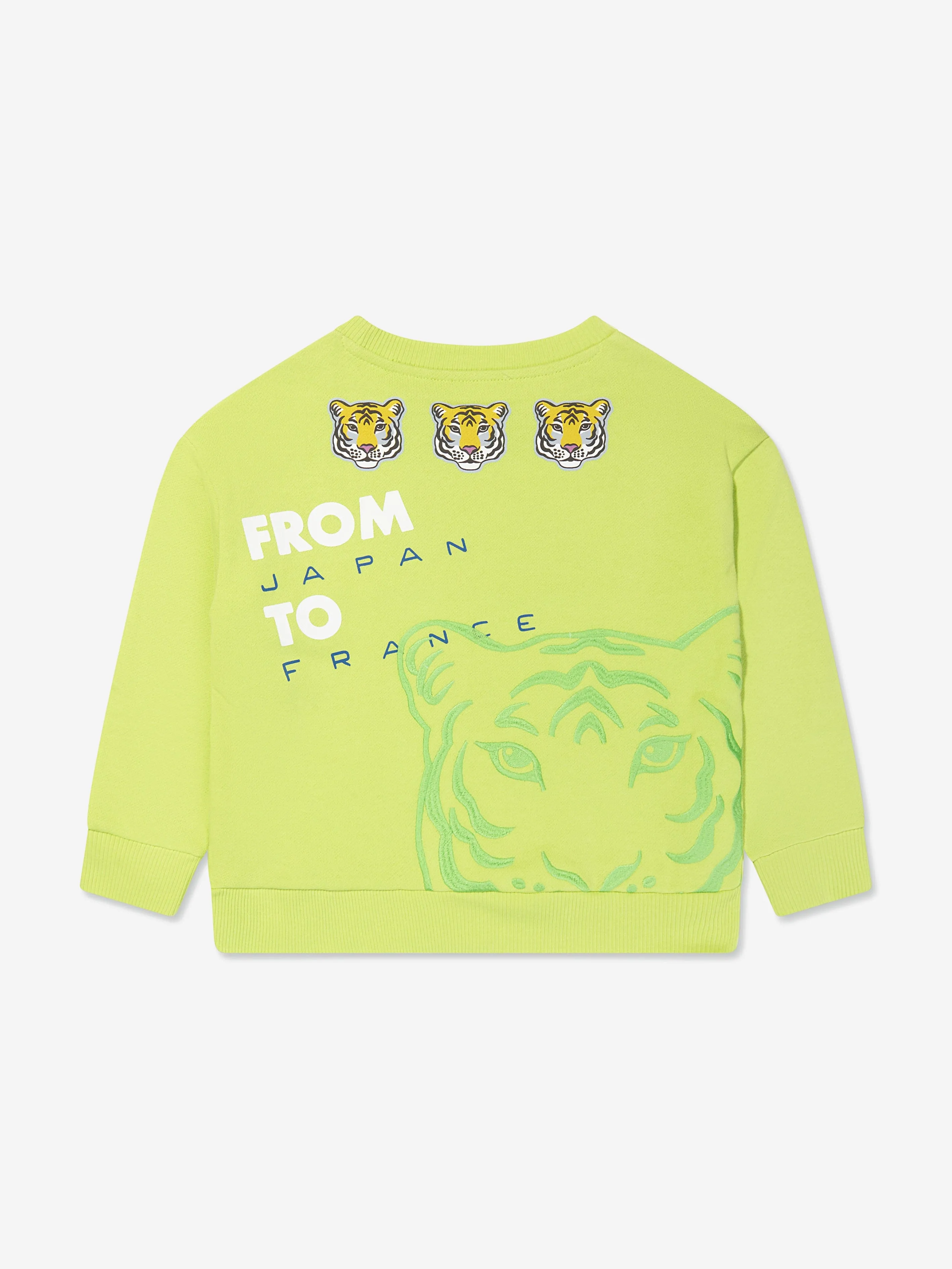 KENZO Boys Logo Sweatshirt in Lime