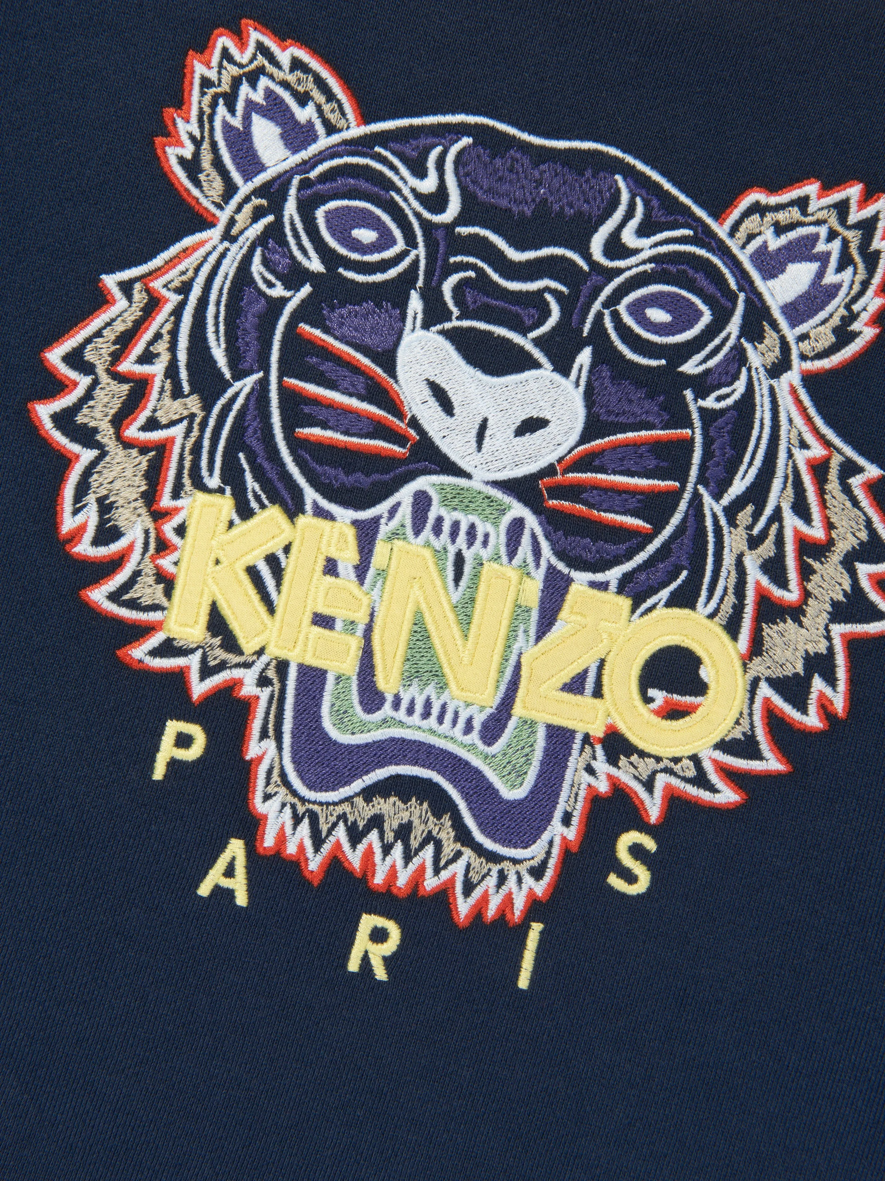 KENZO Boys Tiger Sweatshirt in Navy