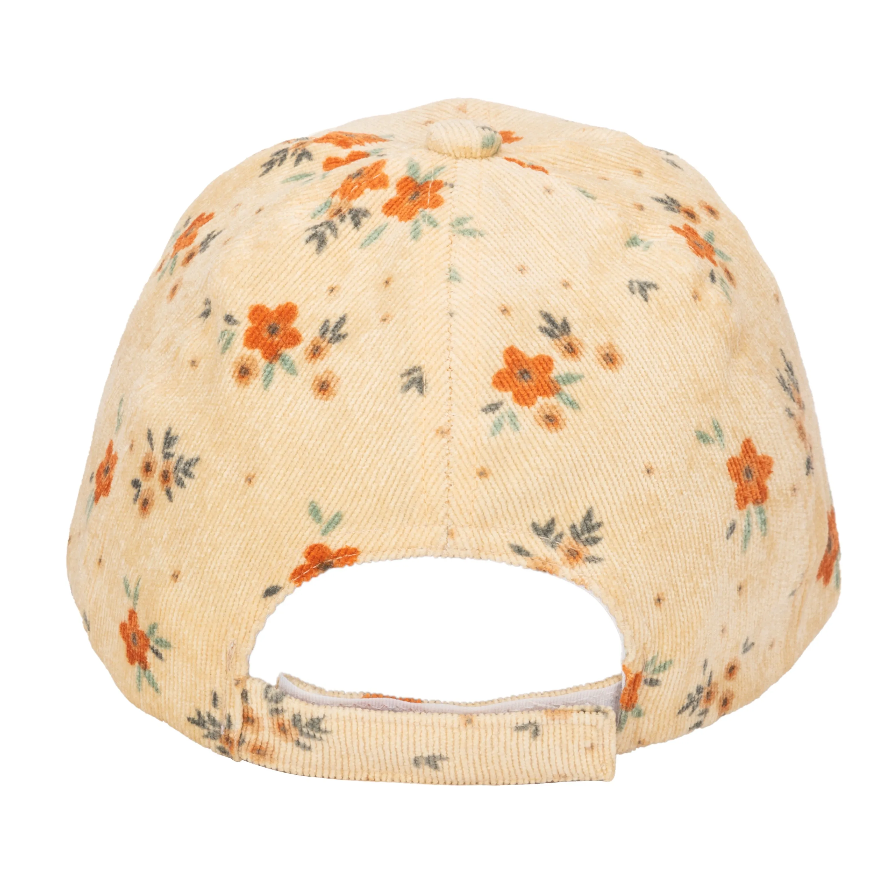 Kid's Corduroy Floral Printed Cap