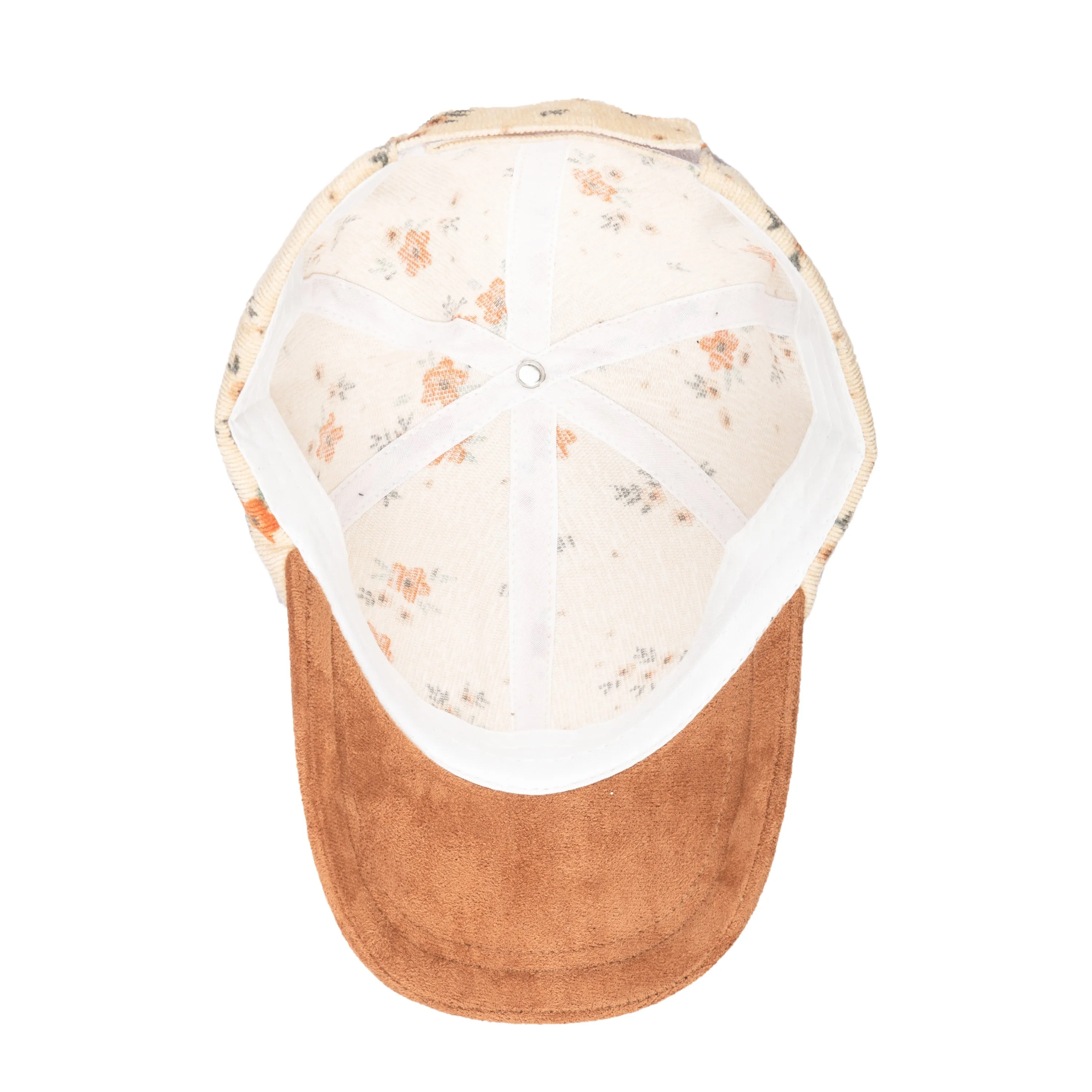 Kid's Corduroy Floral Printed Cap