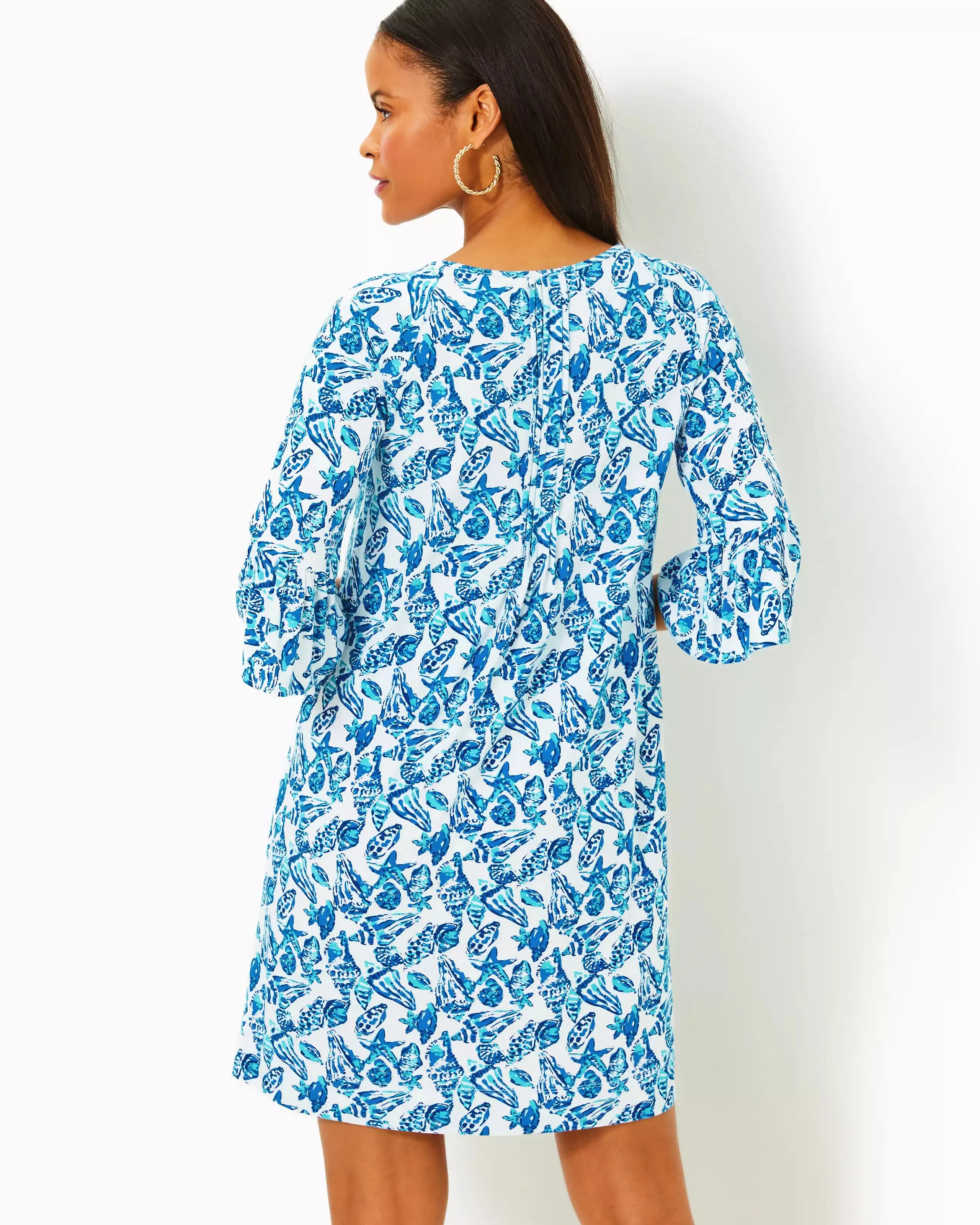 Krysta 3/4 Sleeve Dress (Shell Collector)