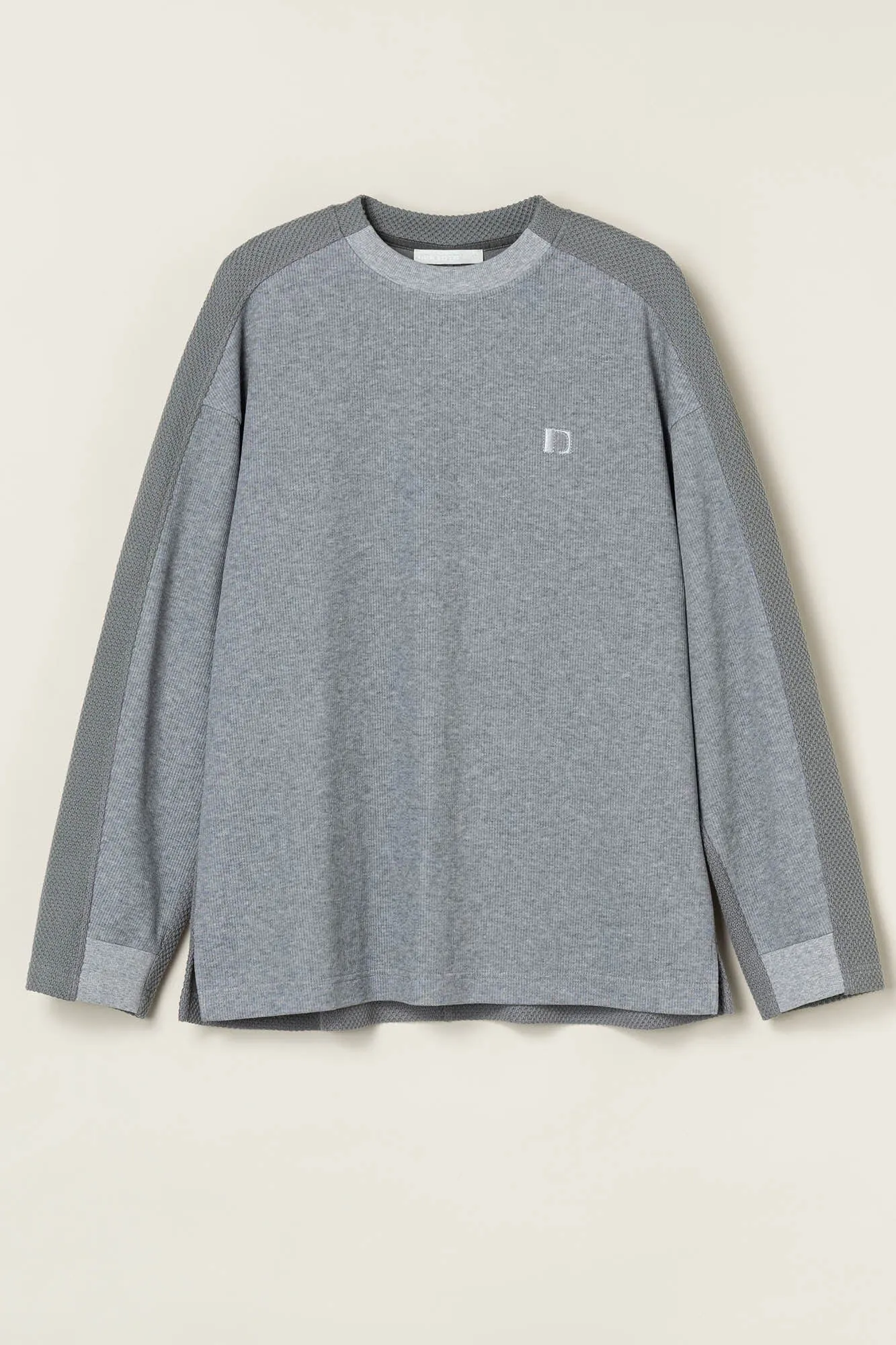 Logo Textured Sleeve Sweatshirt