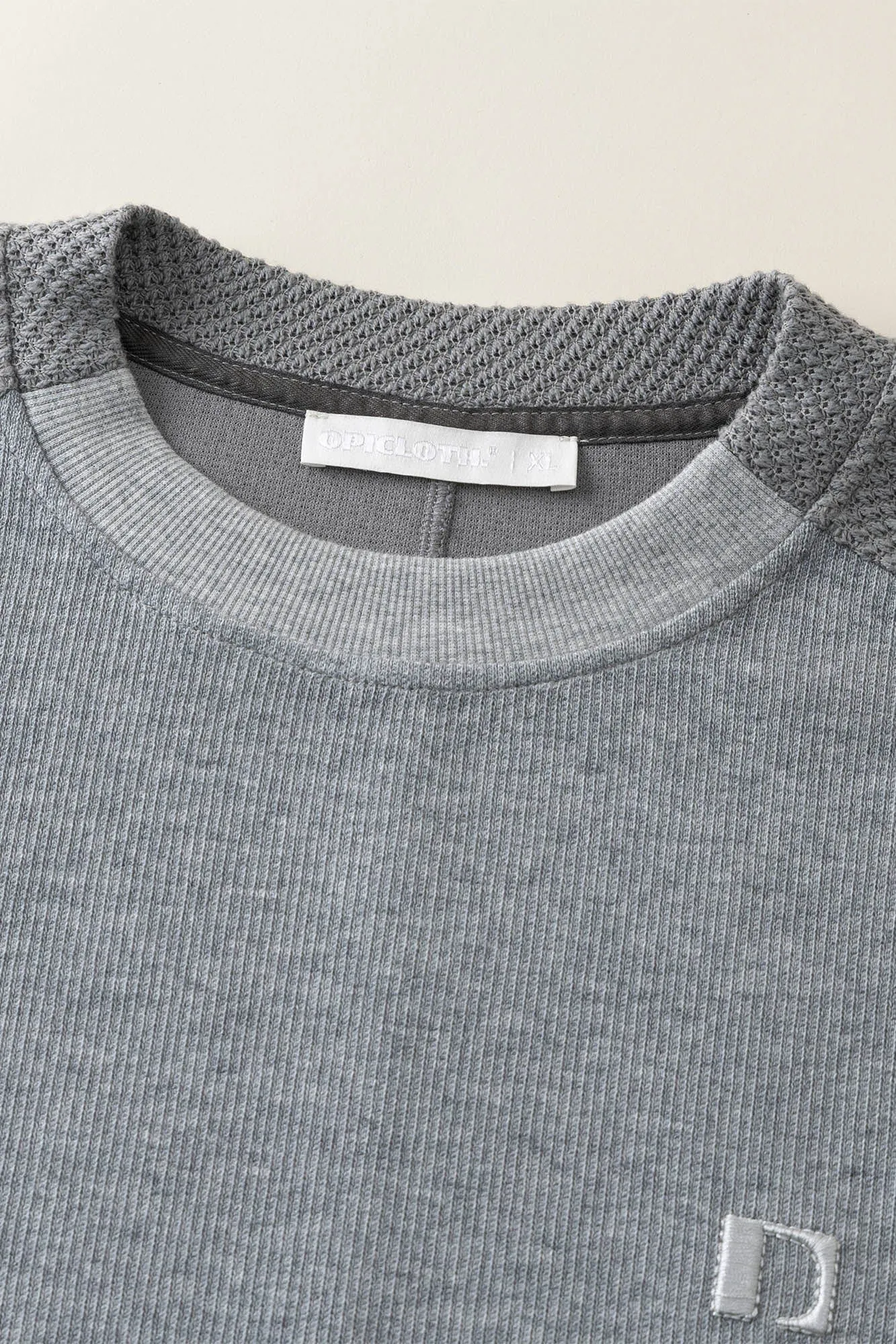 Logo Textured Sleeve Sweatshirt