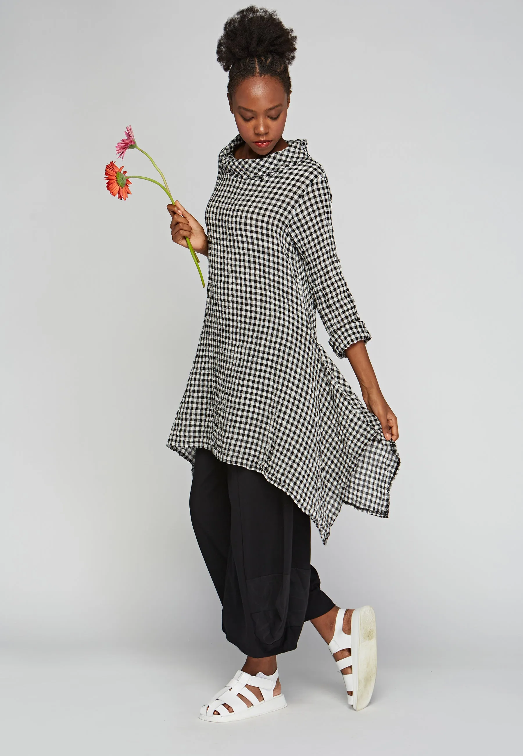 Luukaa Two Tone Cowl Neck Tunic