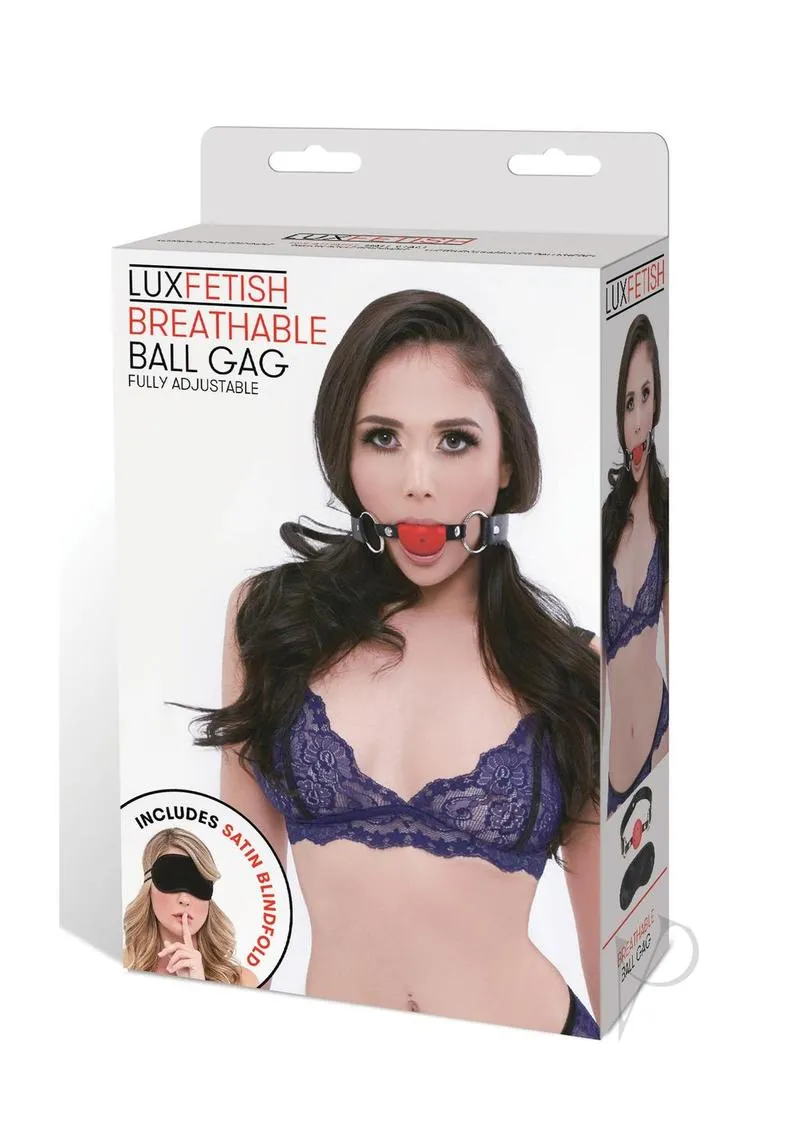 Lux F Breathable Ball Gag Red