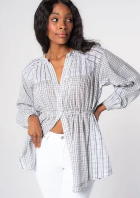 Marcelle Oversized Plaid Tunic Top