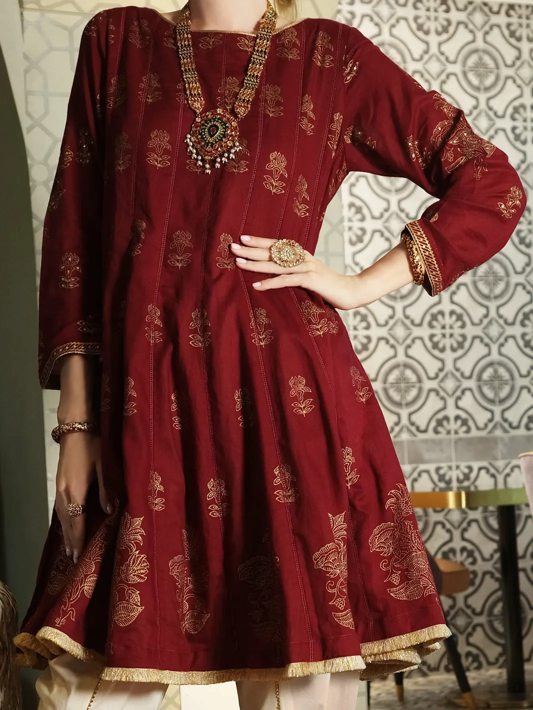 Maroon Tunic - AL-LK-713