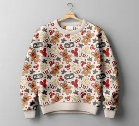 Merry & Bright Magic Gingerbread - Kids Crew Neck Sweatshirt