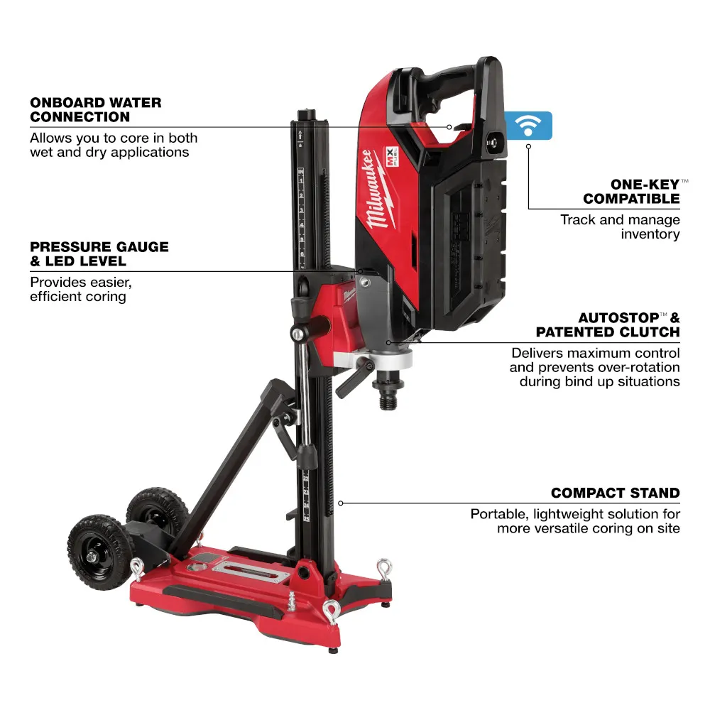 Milwaukee Mx Fuel Handheld Core Drill Kit with Stand