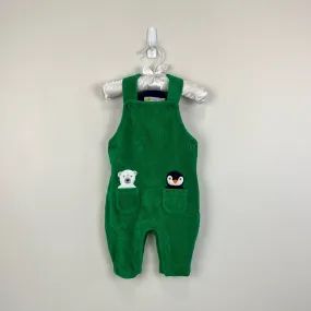 Mini Boden Highland Green Winter Friends Logo Dungaree Set 3-6 Months