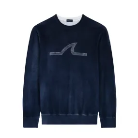 Navy Cotton Signature Sweatshirt