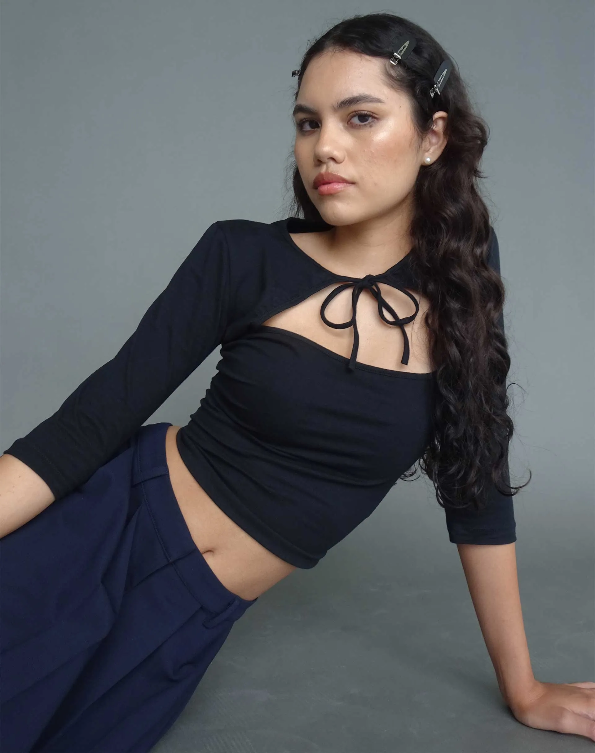 Neha Crop Top in Black