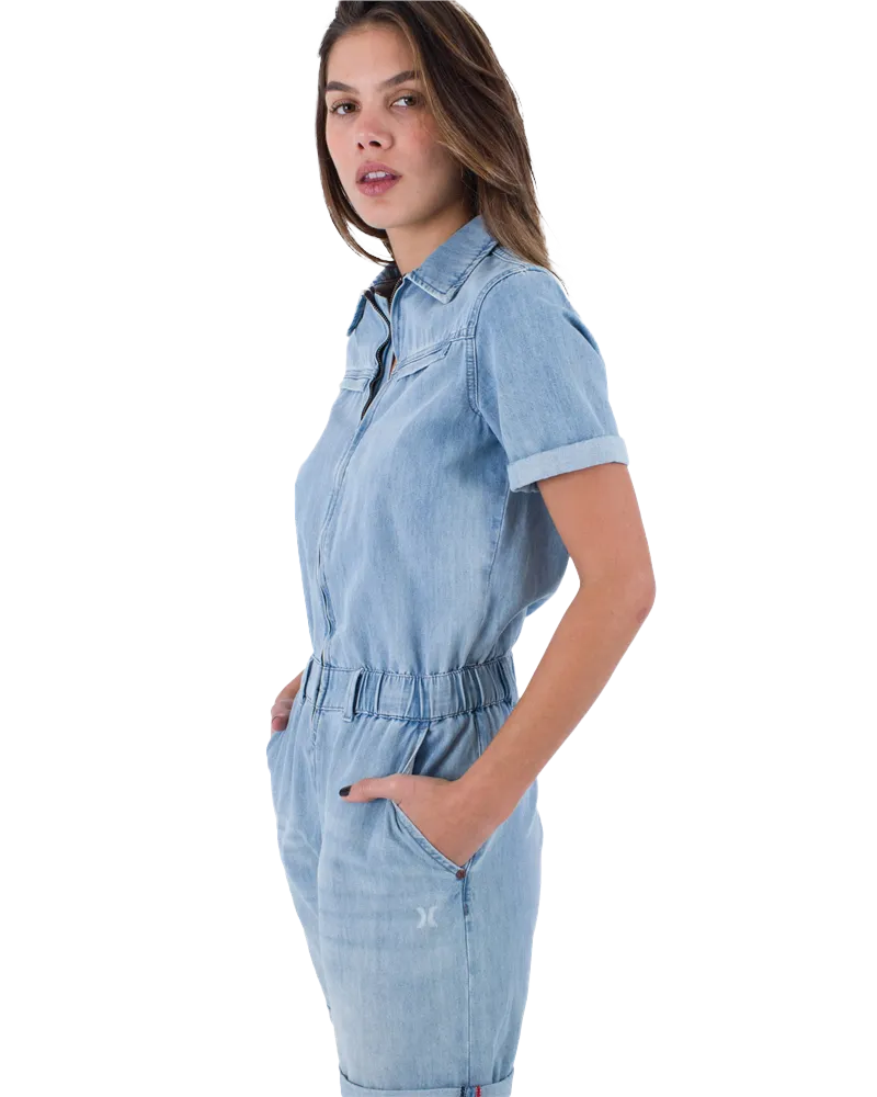 Oceancare Denim Overall in Light Denim