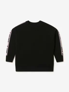 Off-White Girls Cotton Crew Neck Logo Band Sweatshirt