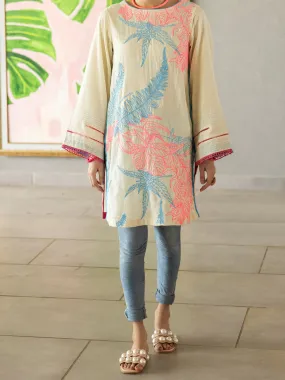 Off White Jacquard Tunic - AL-LK-785