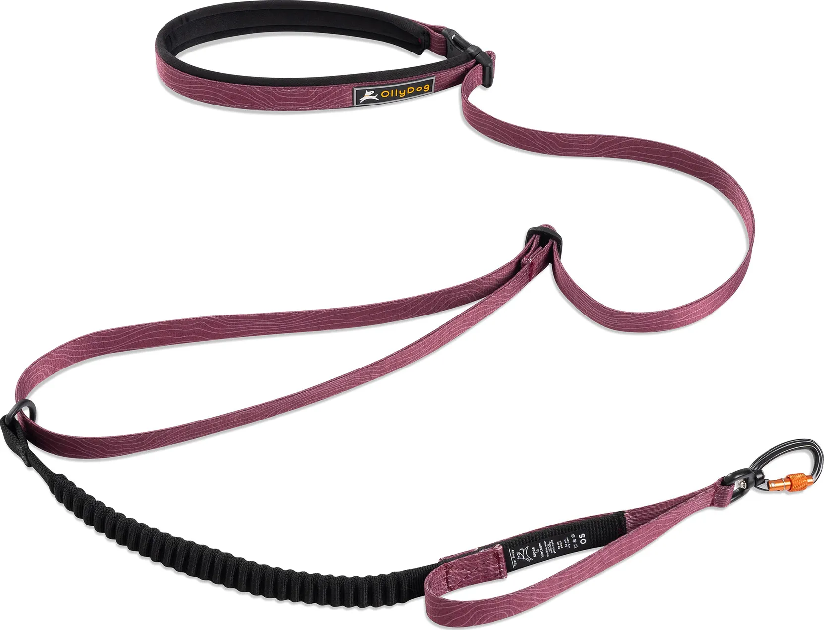 OllyDog Flagstaff Adjustable Spring Leash Rosewood | Buy OllyDog Flagstaff Adjustable Spring Leash Rosewood here | Outnorth