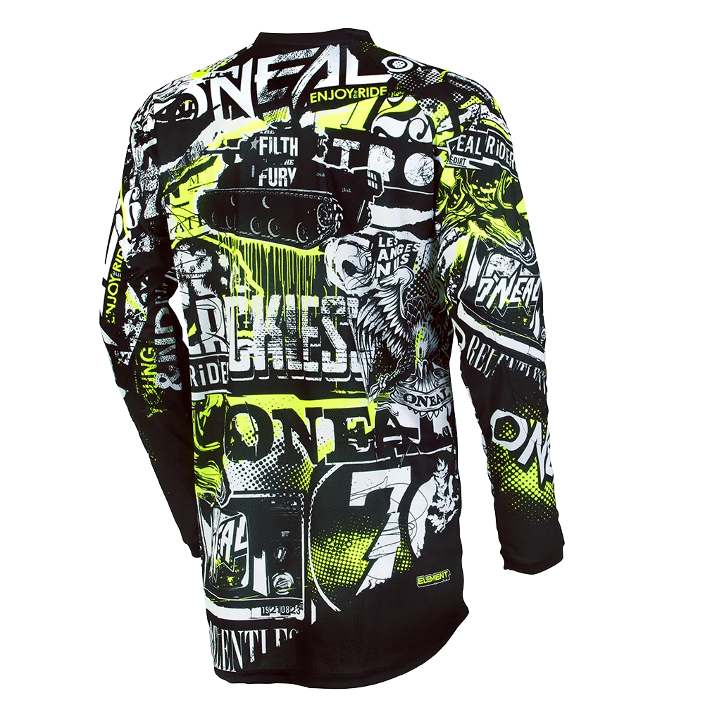 O'NEAL Youth Element Attack Jersey Black/Hi-Viz