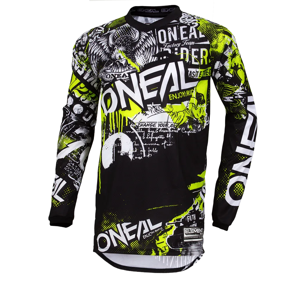 O'NEAL Youth Element Attack Jersey Black/Hi-Viz