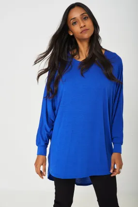 Oversized Tunic Top in Sapphire Blue