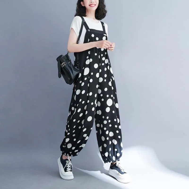 Plus Size Polka Dot Overall