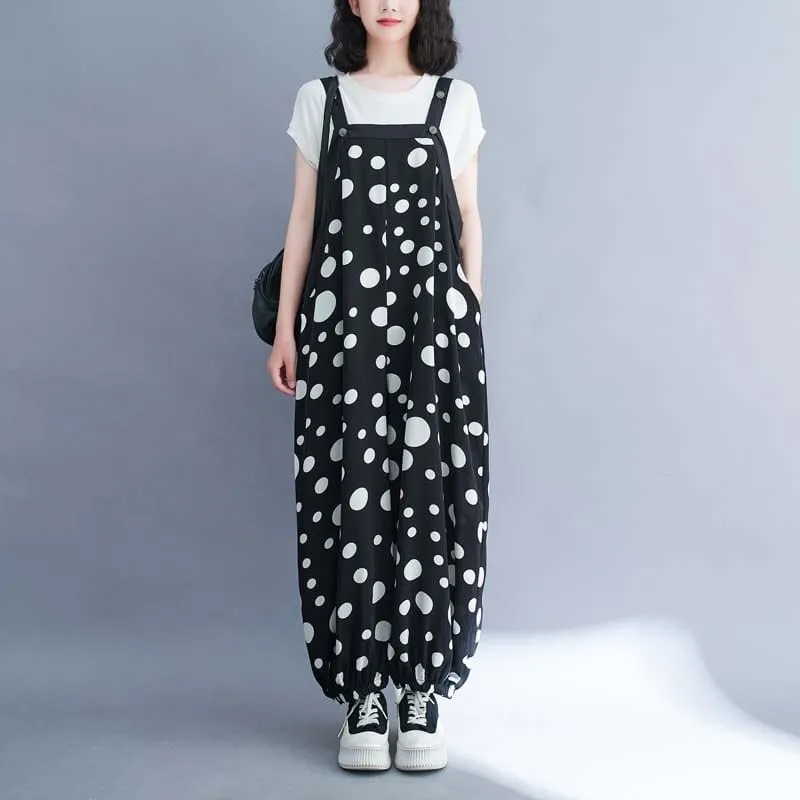 Plus Size Polka Dot Overall