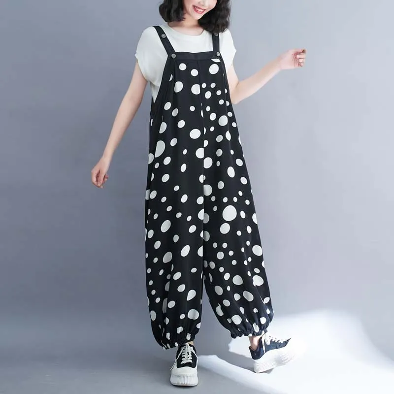 Plus Size Polka Dot Overall