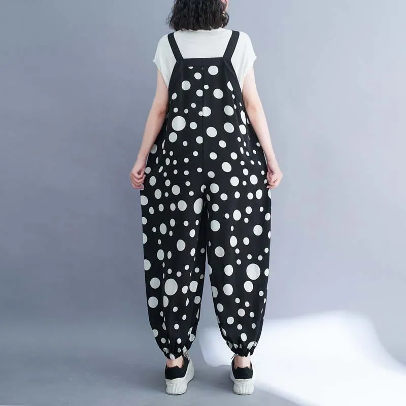 Plus Size Polka Dot Overall