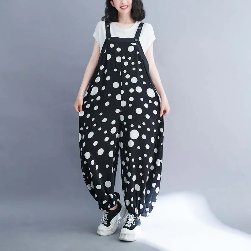 Plus Size Polka Dot Overall