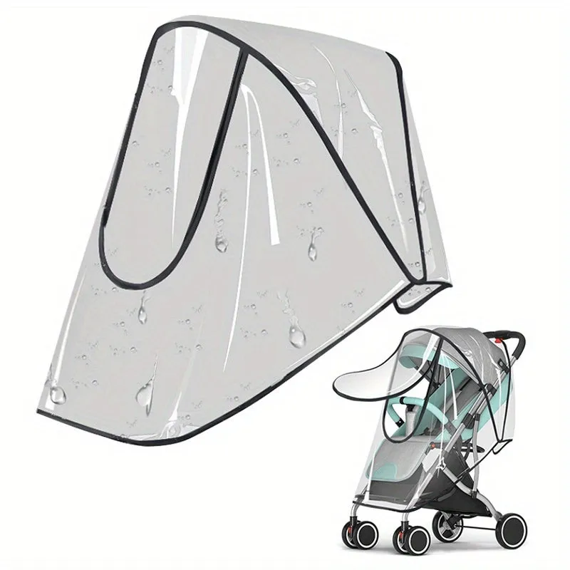 Protect Your Stroller with Transparent Breathable Rain Cover