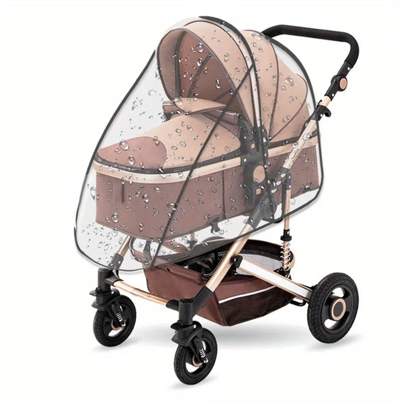 Protect Your Stroller with Transparent Breathable Rain Cover