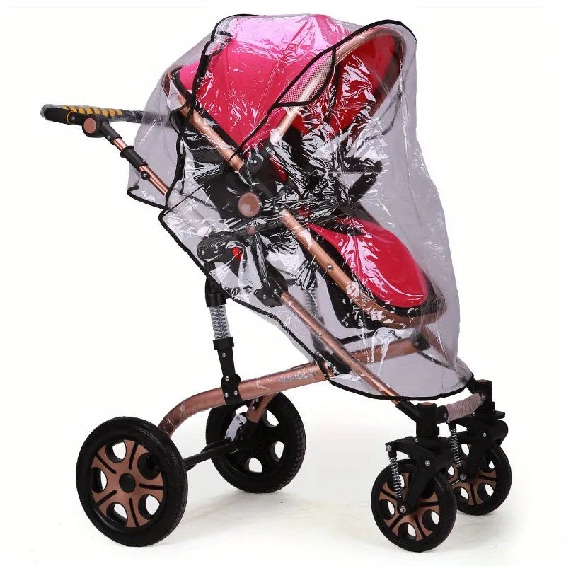 Protect Your Stroller with Transparent Breathable Rain Cover