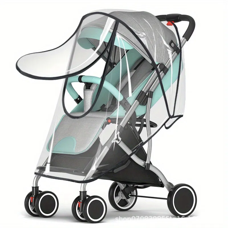 Protect Your Stroller with Transparent Breathable Rain Cover