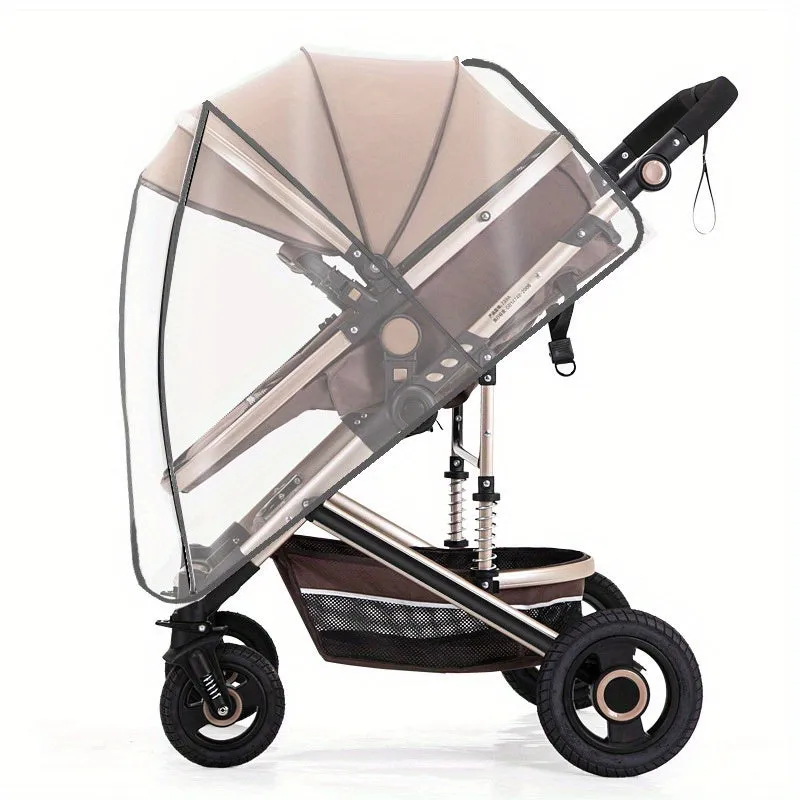 Protect Your Stroller with Transparent Breathable Rain Cover