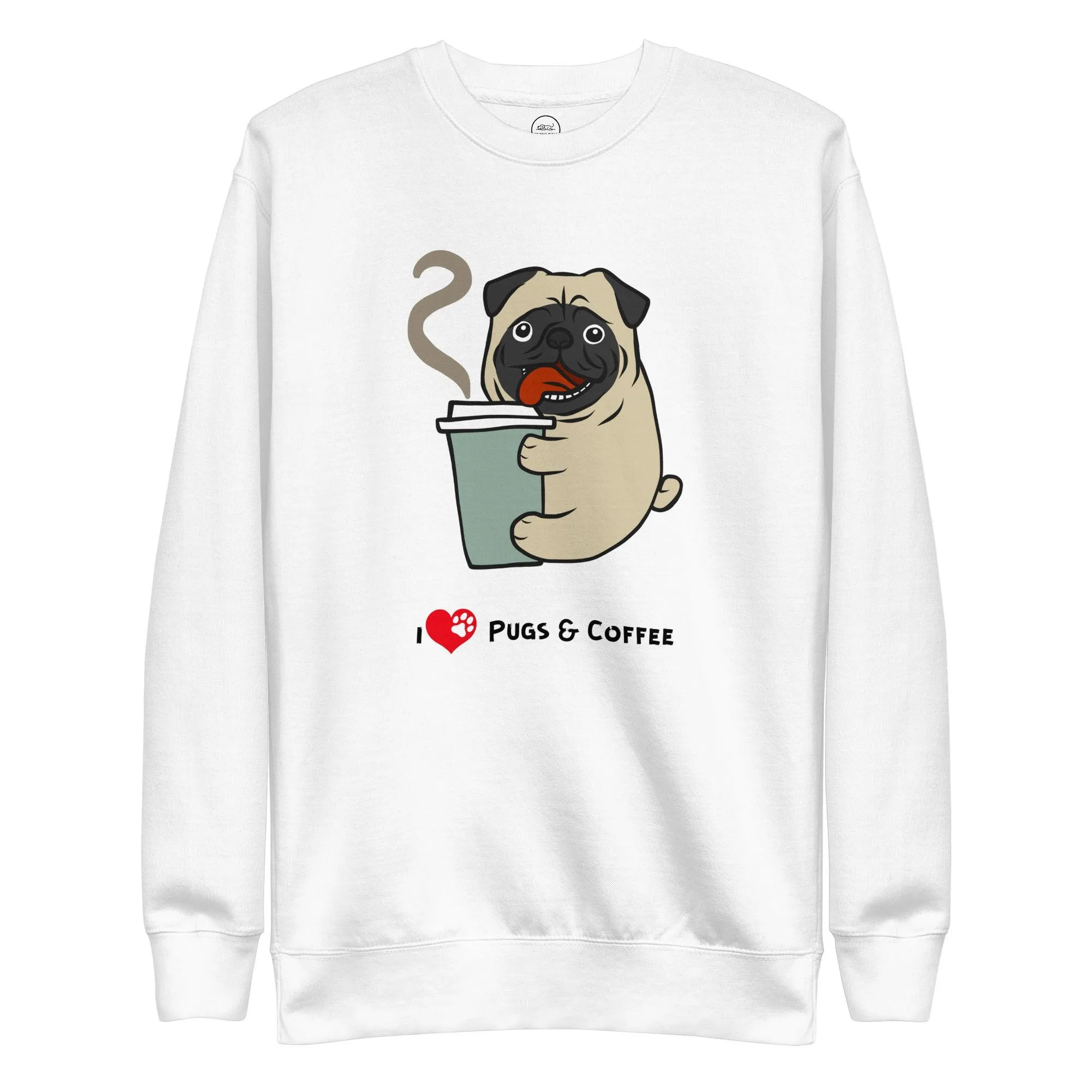 Pugs & Coffee Lover Premium Cotton Sweatshirt