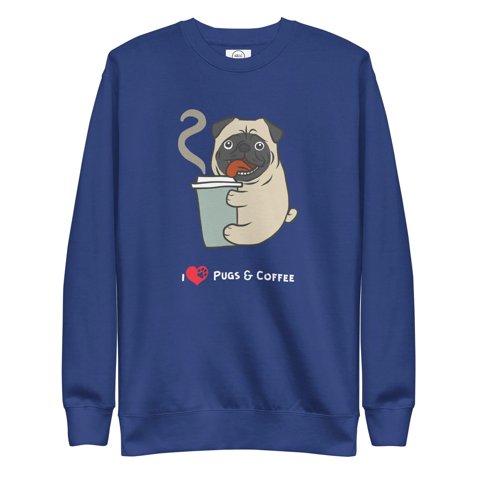 Pugs & Coffee Lover Premium Cotton Sweatshirt