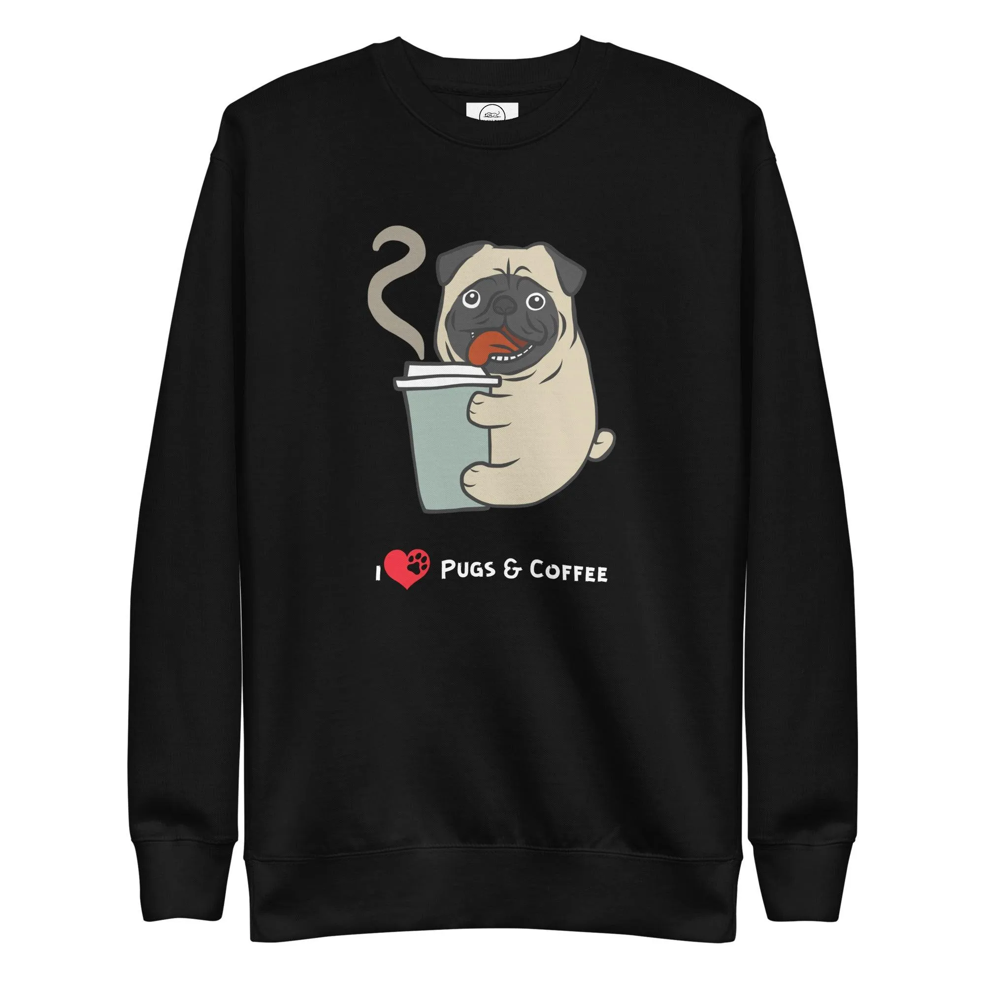 Pugs & Coffee Lover Premium Cotton Sweatshirt