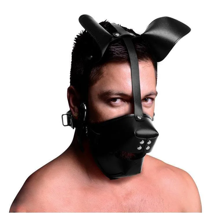 Pup Puppy Play Hood and Breathable Ball Gag