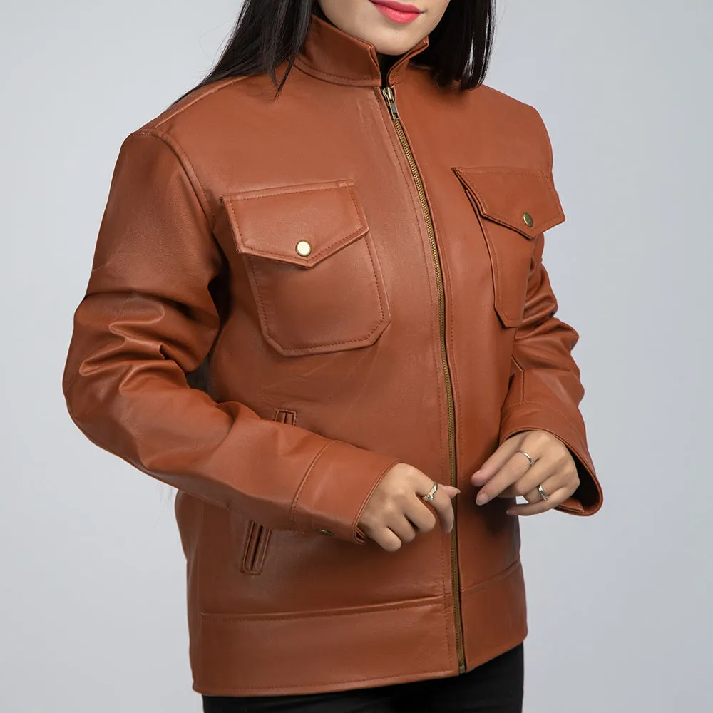 Rachel Brown Leather Jacket