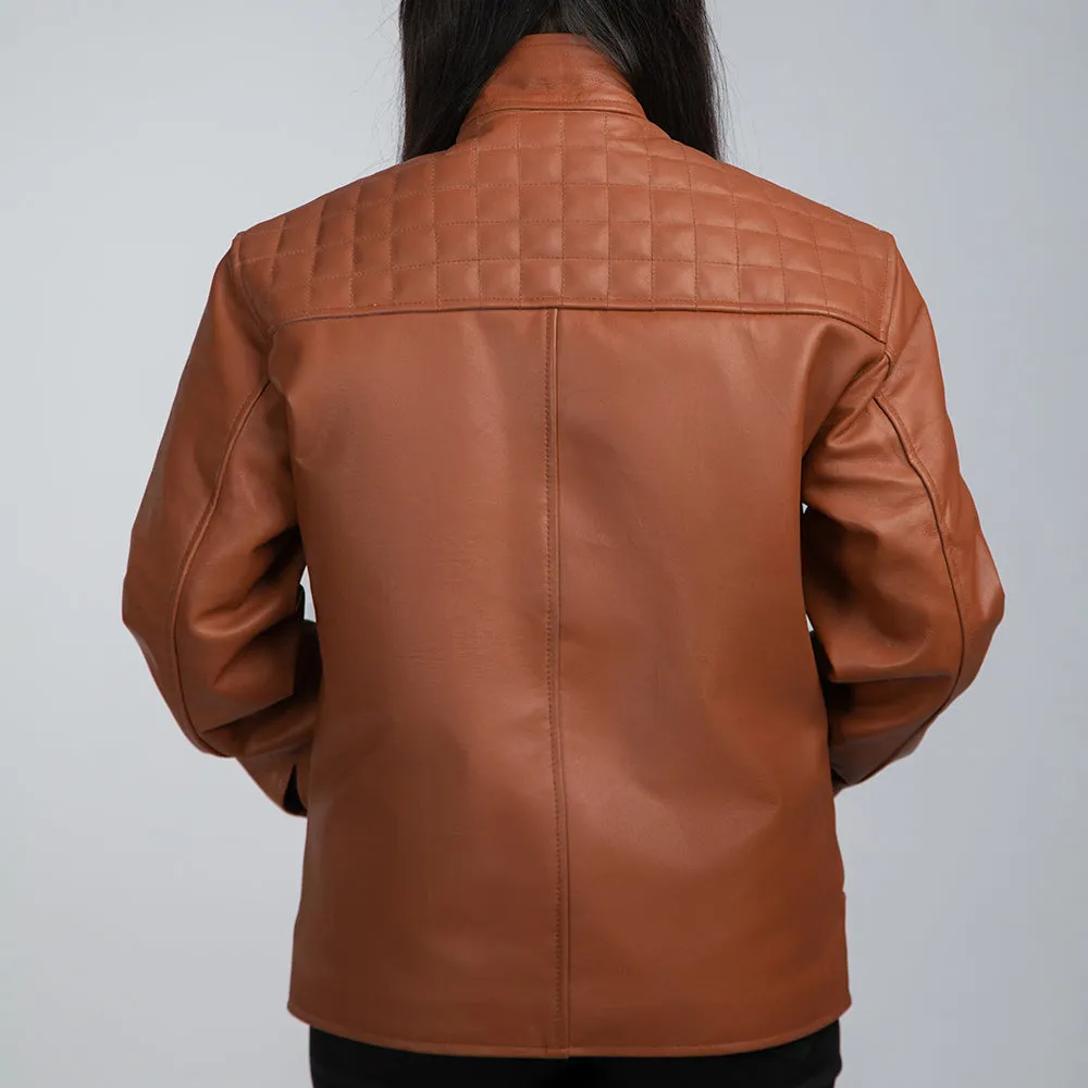 Rachel Brown Leather Jacket