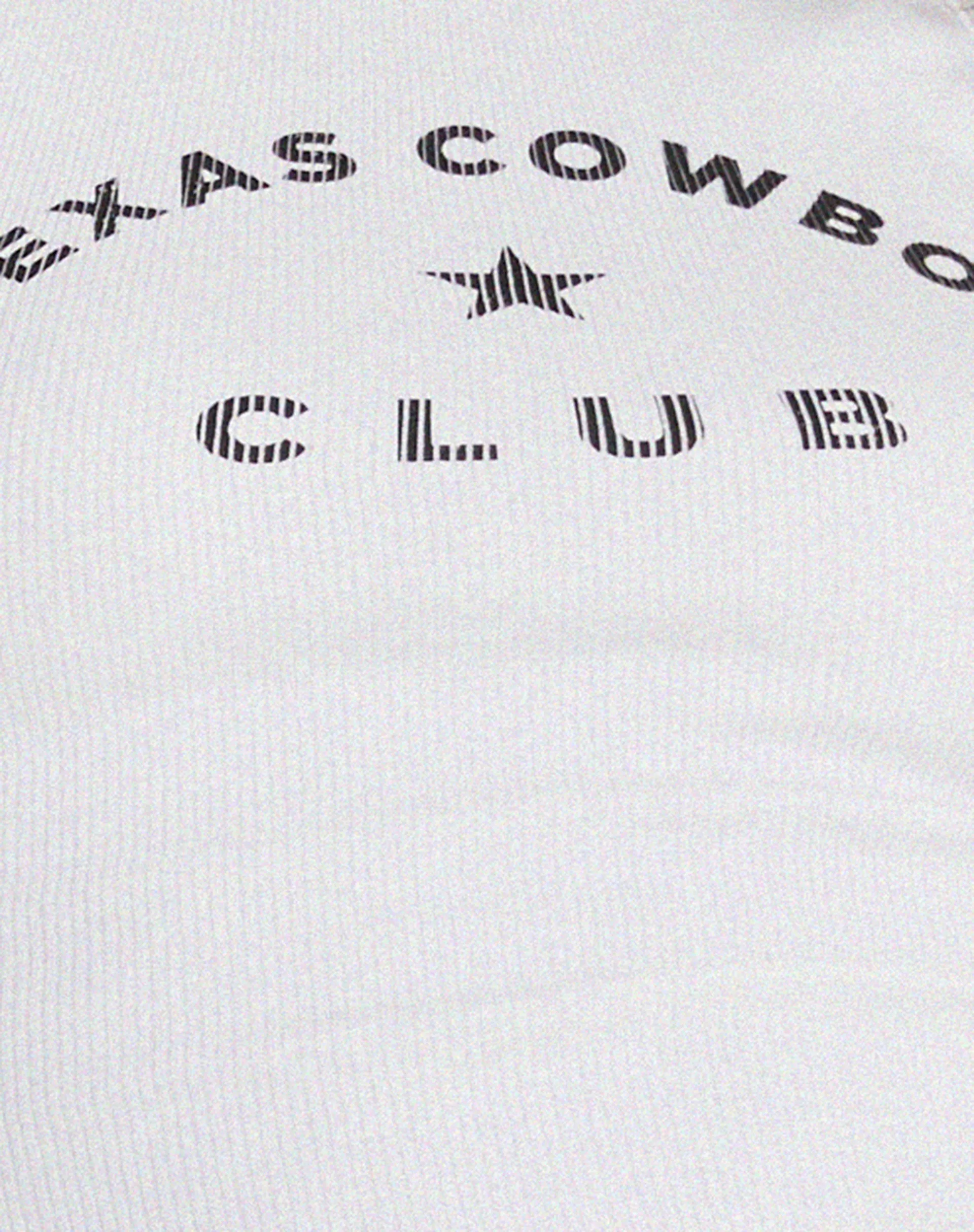 Rave Crop Top in White Texas Cowboy Club