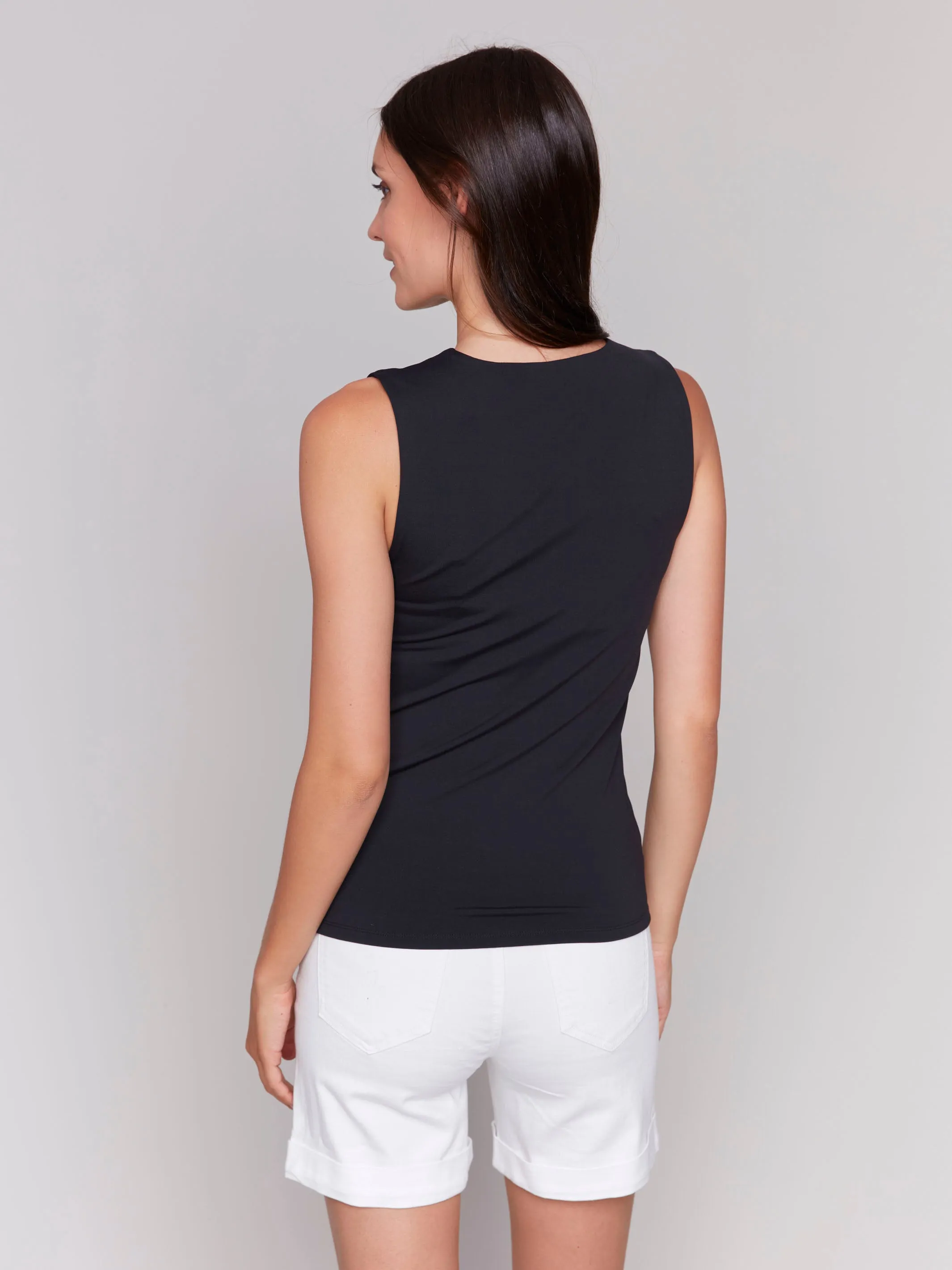 Sleeveless Super Stretch Top - Black