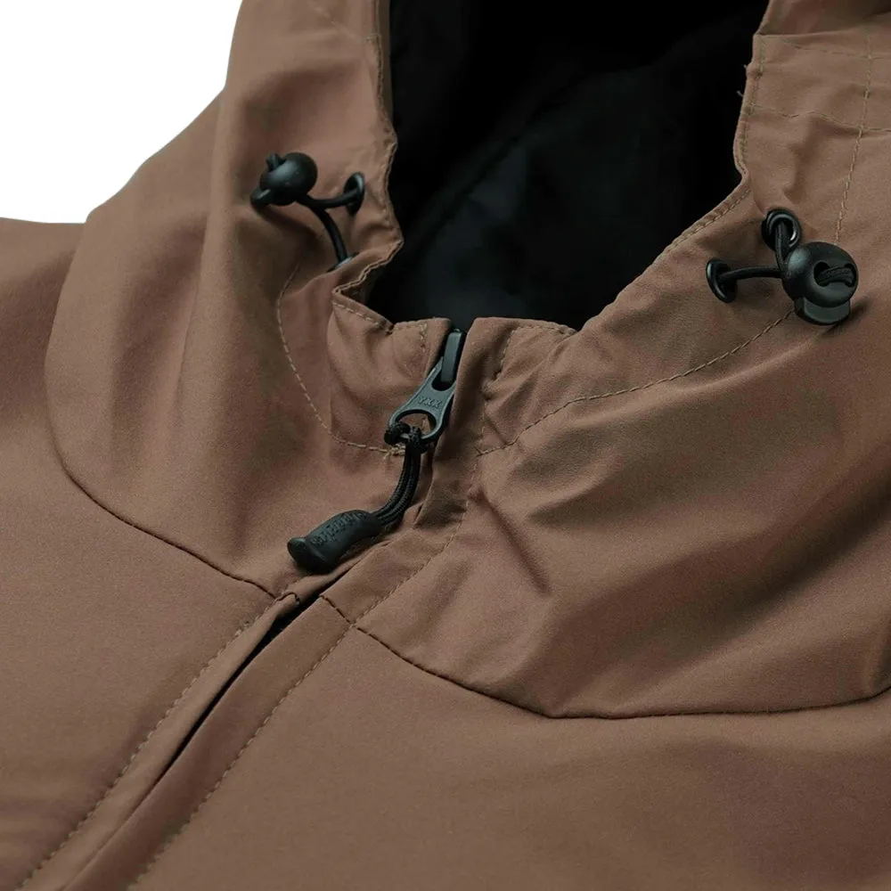 SMOOTH HOODED JACKET KHAKI