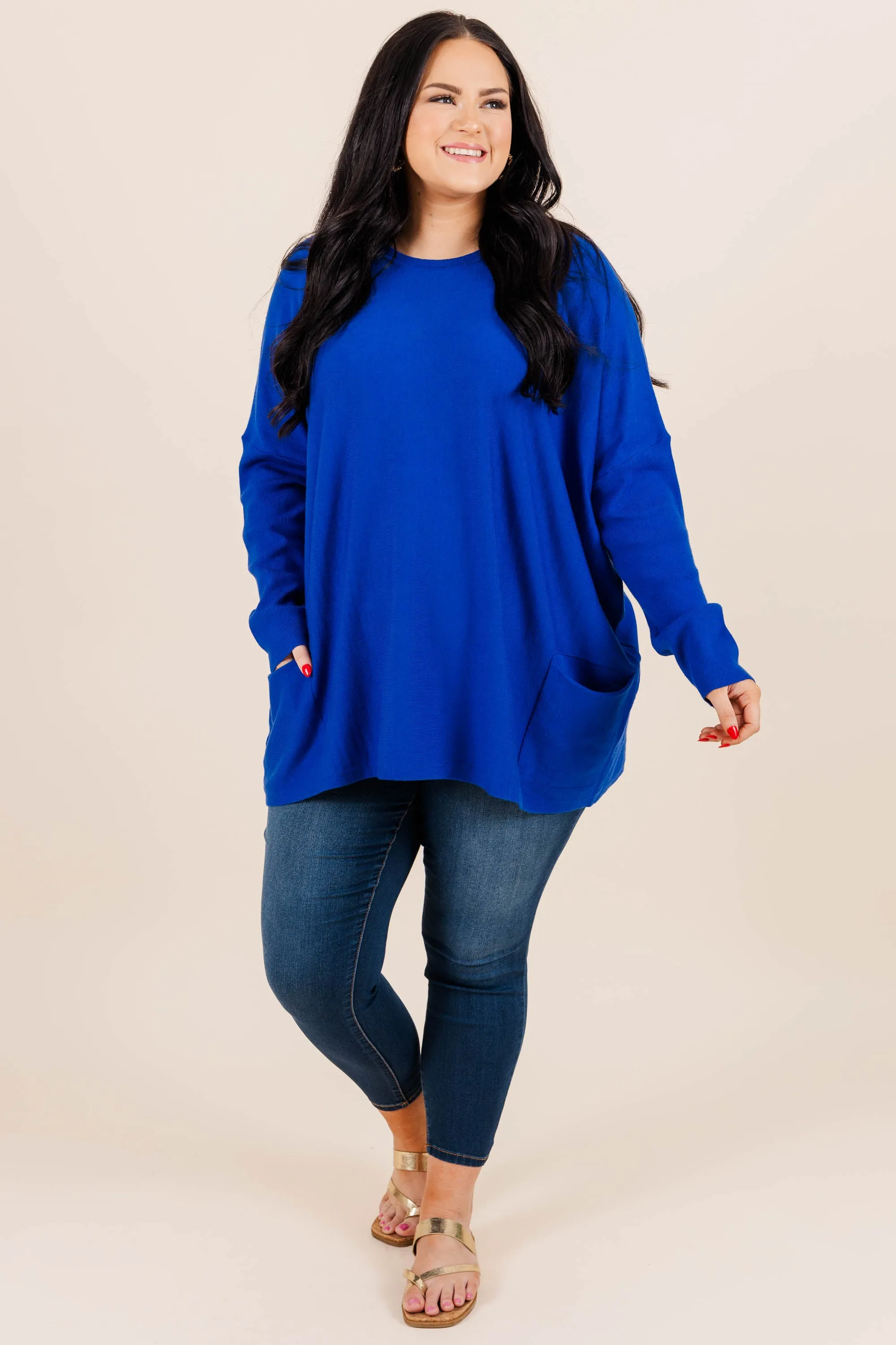 Snow Whispers Tunic, Cobalt Blue