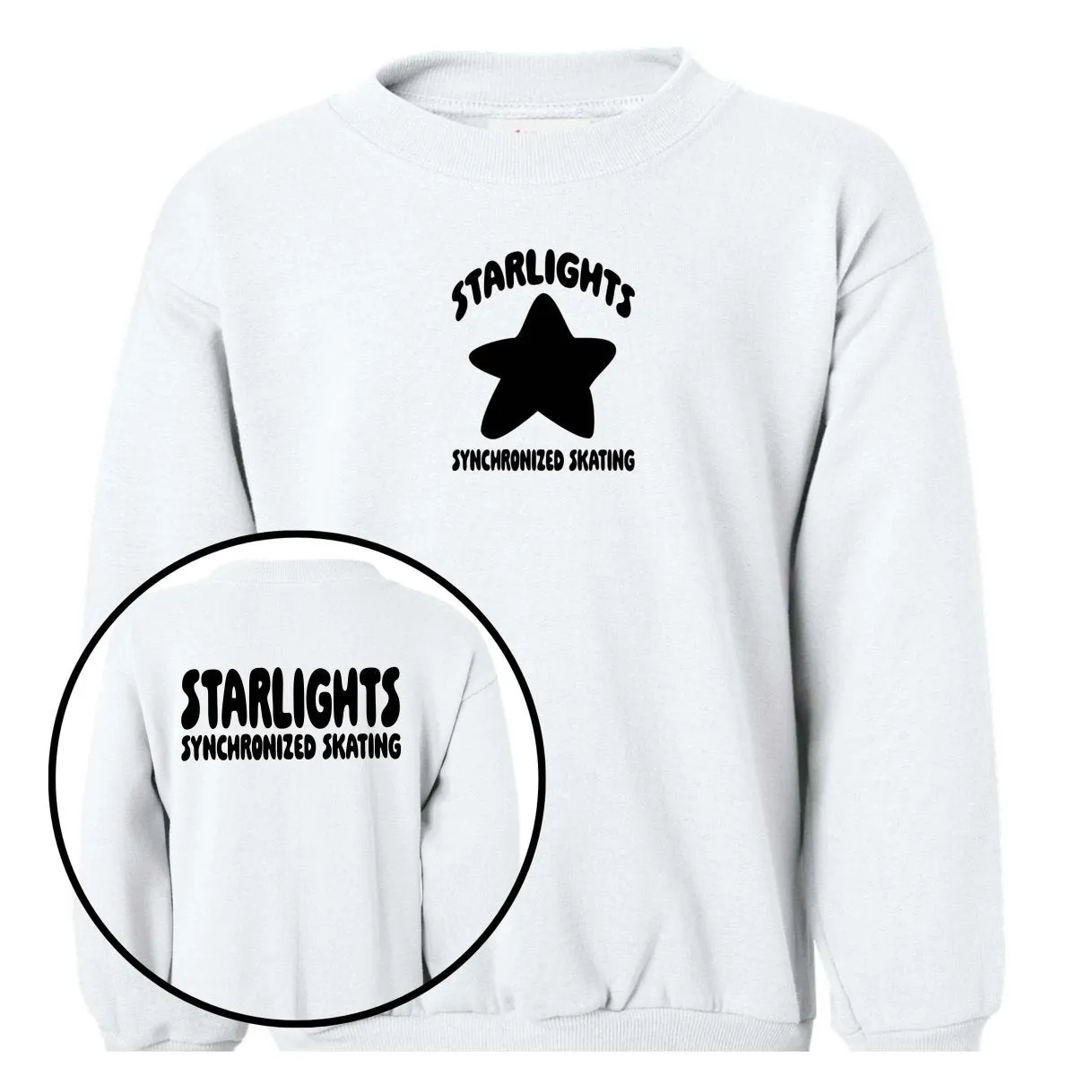 Starlights Synchronized Skating Front And Back Sweatshirt (Youth and Adult)