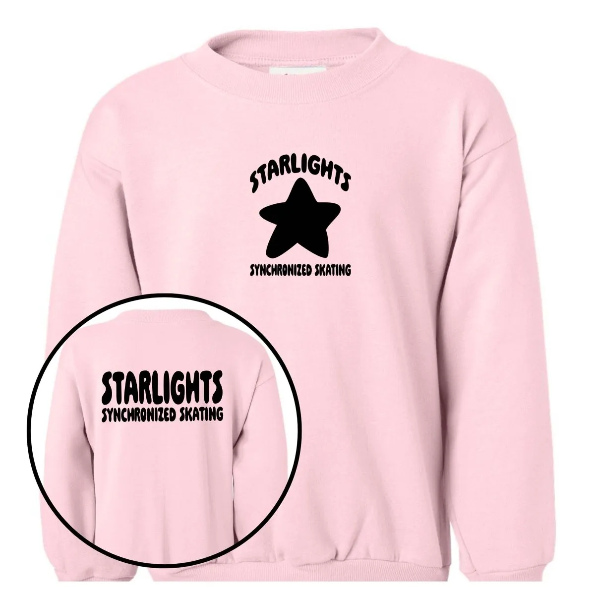 Starlights Synchronized Skating Front And Back Sweatshirt (Youth and Adult)