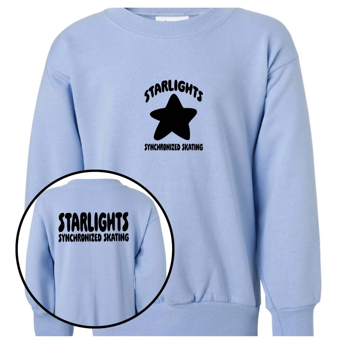 Starlights Synchronized Skating Front And Back Sweatshirt (Youth and Adult)