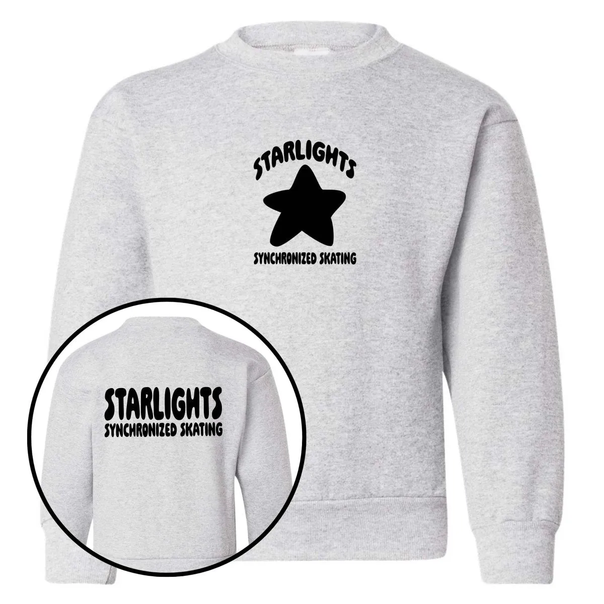 Starlights Synchronized Skating Front And Back Sweatshirt (Youth and Adult)