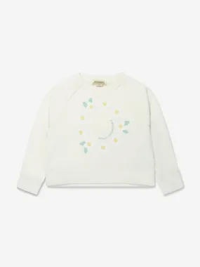 Stella McCartney Girls Flower Sweatshirt in Ivory